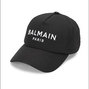 Balmain Paris black baseball hat